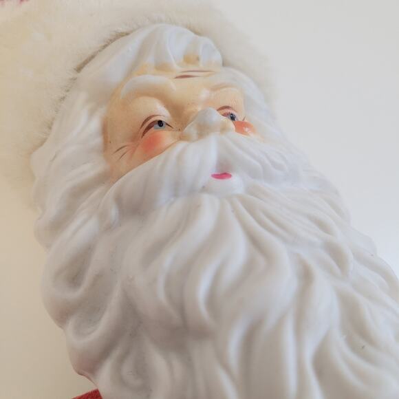 Vintage Porcelain Traditional Santa Claus Figure 16" Boots Toy Sack Holiday - Picture 4 of 14